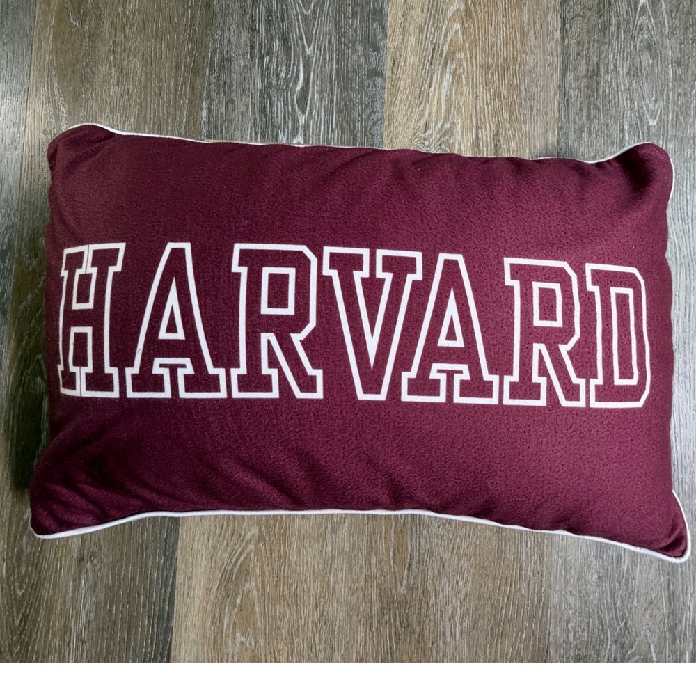 League Collegiate Outfitters Harvard Spirit Pillow Unisex 14x22 Maroon Fleece